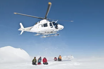 Foto op Plexiglas Heli-Flug ins Eis der Monte Rosa © ARochau