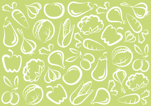 Seamless vegetable background