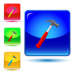 vector icons of hammer