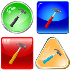 vector icons of hammer