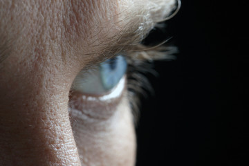 Fototapeta premium profile of blur male blue eye