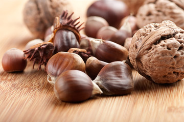Chestnuts, walnuts and hazelnuts