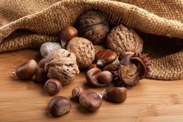 Chestnuts, walnuts and hazelnuts