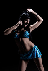 Obraz premium retro disco lady