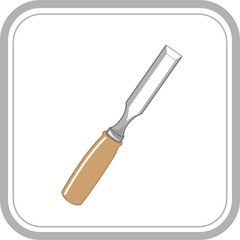 vector icon of chisel