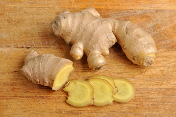 fresh organic ginger, very usefully as spice