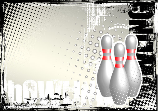 Bowling Grunge Poster Background