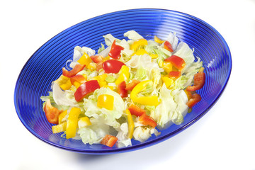 SALAT MIT ROTER UND GELBER PAPRIKA