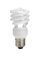 energy-saving bulb on white background.