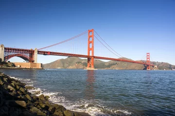 Fotobehang Golden Gate Bridge-spanwijdte © Darrenp