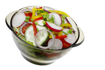 Salad with vegetables.