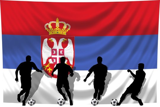 Soccer- Fussball WM Team Serbien