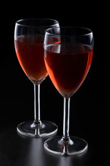 Two glasses of red wine