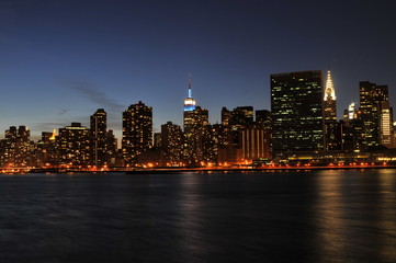 Cold Night view of New York city.