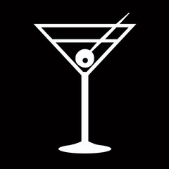Ilustrated cocktail glass