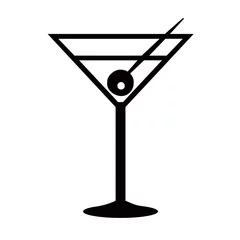Deurstickers Ilustrated cocktail glass © Ingus Evertovskis