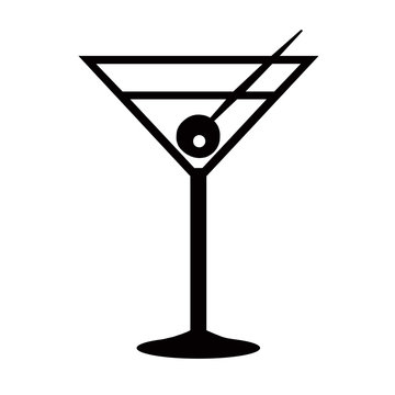 Ilustrated cocktail glass