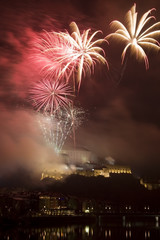 Naklejka premium silvester feuerwerk