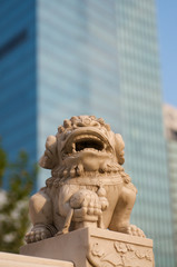 Stone Lion Statue