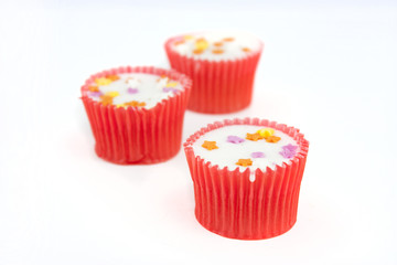 cute red cupcakes