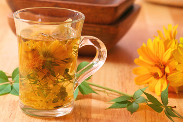 Healing herbal tea for winter time