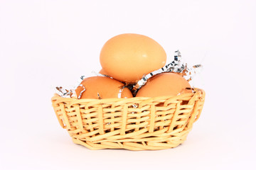 Eggs in a basket