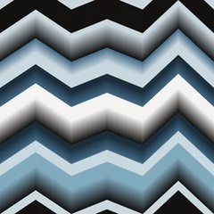 Cercles muraux Zigzag Texture transparente avec la ligne en zigzag 3d art
