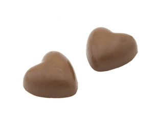 Two chocolate hearts