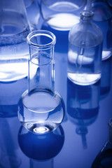 Blue Labolatory Glassware