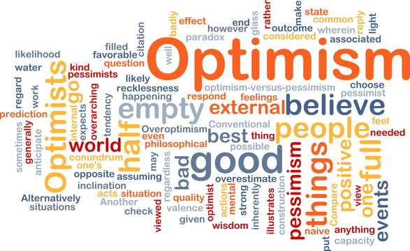 Optimism word cloud