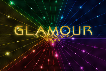 glamour on colour background
