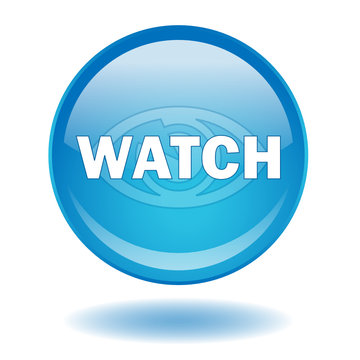 "WATCH" web button (clip video eye symbol media blue)