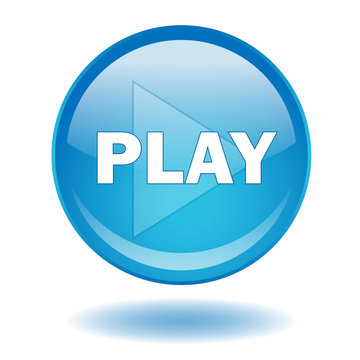 PLAY Web Button (Video Watch View Media Film Clip Live See Now)