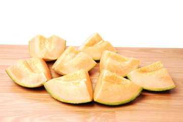 Pisces of cantaloupe.