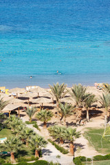 Fototapeta premium hotel on the sea shore.