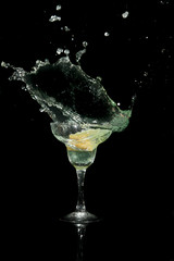 Cocktail isolated on black