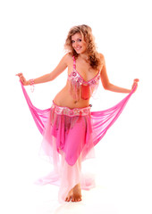 Attractive young woman dancing