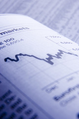 Graph Showing Decline In Share Prices