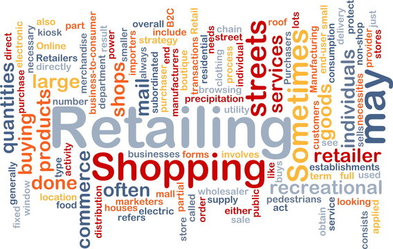 Retailing word cloud