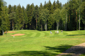 GOLFERS AT MOSCOW'S COUNTRY CLUB