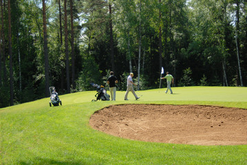 Group of Golfers at Country Club