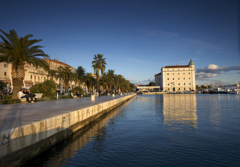 Riva of the city of Split Croatia