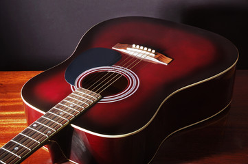 Fototapeta na wymiar Acoustic classical guitar
