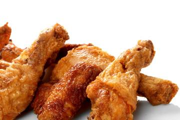 Chicken legs on the white
