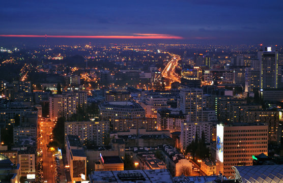 Fototapeta Urban Landscape at dusk.