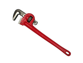 Tools - end pipe wrench isolated with clipping path