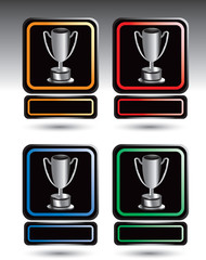 trophy cup colored nameplate web buttons