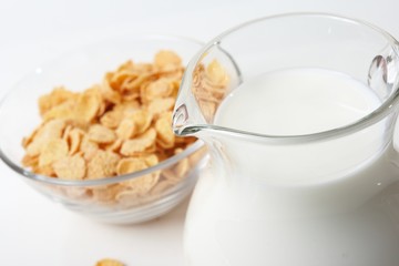 Breakfast with corn-flakes