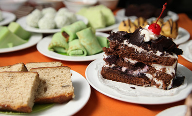 variety of cakes