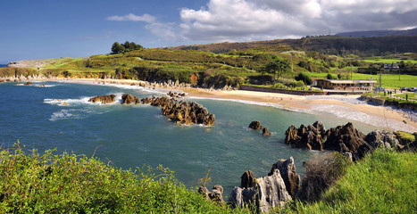 Panoramica playa Toró,Llanes